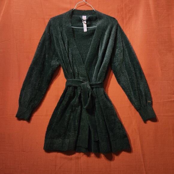 Savage x Fenty Fluff It Up Robe Sz M/L - Jewel Tone Green Holiday Lounge Wear - Picture 8 of 8